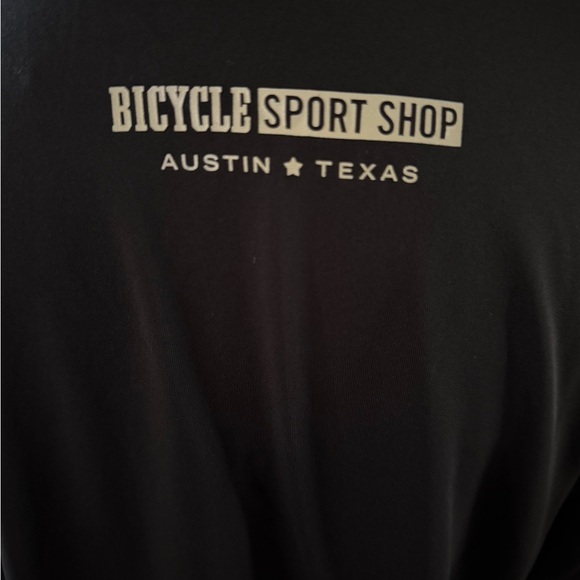 Patagonia Black Graphic T-Shirt with Map Design of Barton Creek Green Belt - Picture 4 of 5